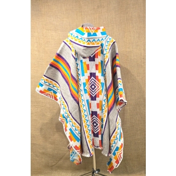 Poncho ekwadorskie - długie ze 100% wełny owczej .